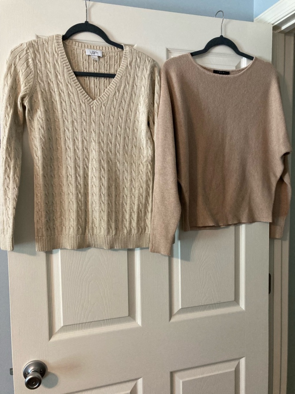 Sweater bundle!! Loft Cream Cable Knit V-Neck Sweater - Cream